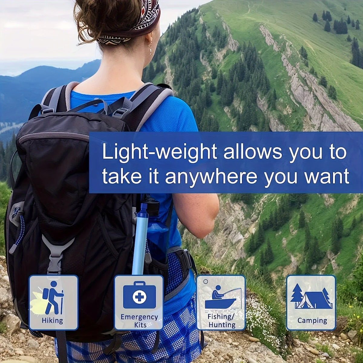 Emergency Water Purifier for Camping Hiking Climbing Survival