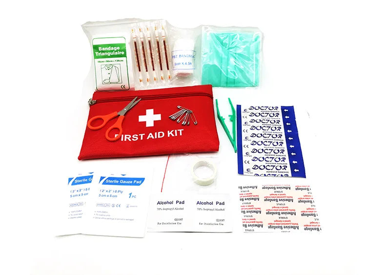 13-Piece First Aid Kit: Portable Emergency Kit for Outdoor Wilderness Survival, Home & Travel