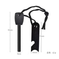 Wilderness Survival Portable Flint Kit - Magnesium Fire Starter Stick with Wooden Handle