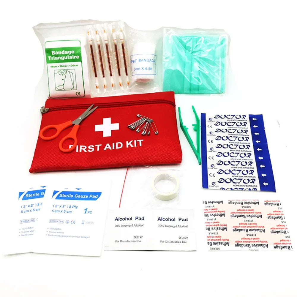 13-Piece First Aid Kit: Portable Emergency Kit for Outdoor Wilderness Survival, Home & Travel