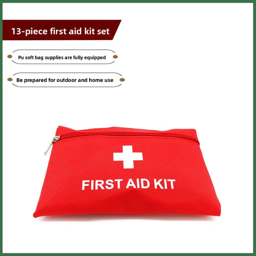 13-Piece First Aid Kit: Portable Emergency Kit for Outdoor Wilderness Survival, Home & Travel